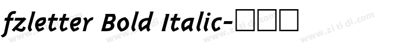 fzletter Bold Italic字体转换